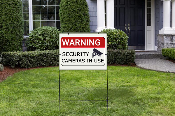 Details about   METAL HOME SECURITY CAMERA SYSTEM IN USE BURGLAR WARNING YARD SIGN LOT